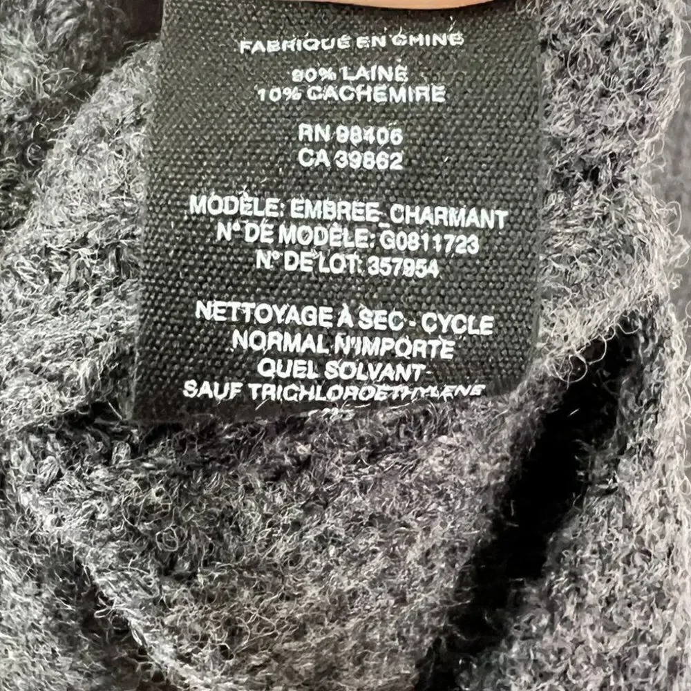 Theory Embree Charmant Mock-Neck Sleeveless Sweater in Dark Charcoal - Picture 10 of 10